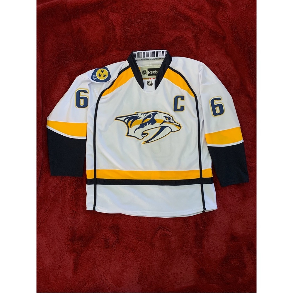 Vtg Shea Weber 6 Nashville Predators Hockey Jersey